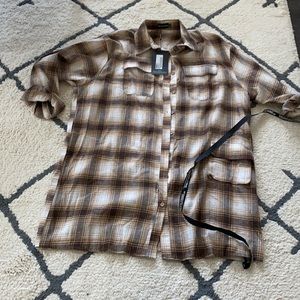 Brown and beige flannel dress!!